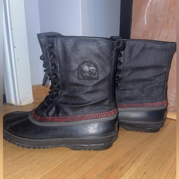 Sorel Boots Pac Winter 1964 Premium Black Red NM1560-012 Men’s Sz 10 - Picture 5 of 7